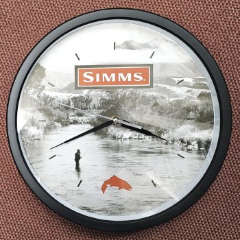 Simms Trout Clock   Die Wanduhr mit Forellen-Motiv für den Fliegenfischer