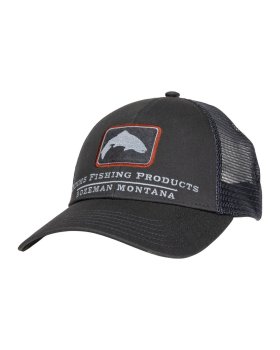 Simms Trout Icon Trucker Schirmmütze Carbon