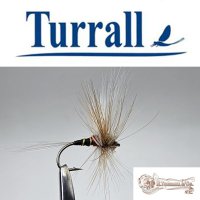 Turrall No.20 Heptagenia Fuscorgrisea in Größe 12 Special European Dry -Eine klassische, traditionelle Trockenfliege aus England-