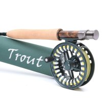 Vision Trout Outfit  Das Fliegenfischer-Set mit 20 fängige Gratis-Fliegen in einer praktischen Fliegendose